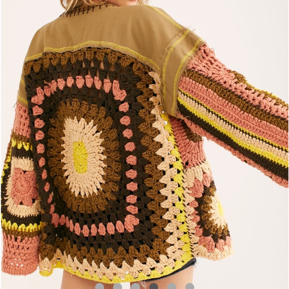 FP Movement by Free People Multicolor Crochet Jacket